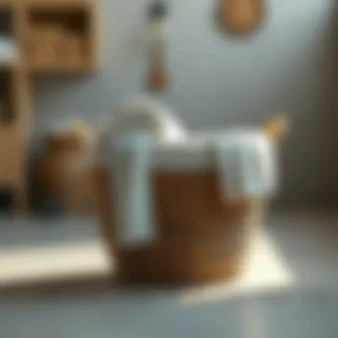 Material options for laundry baskets suitable for damp towels