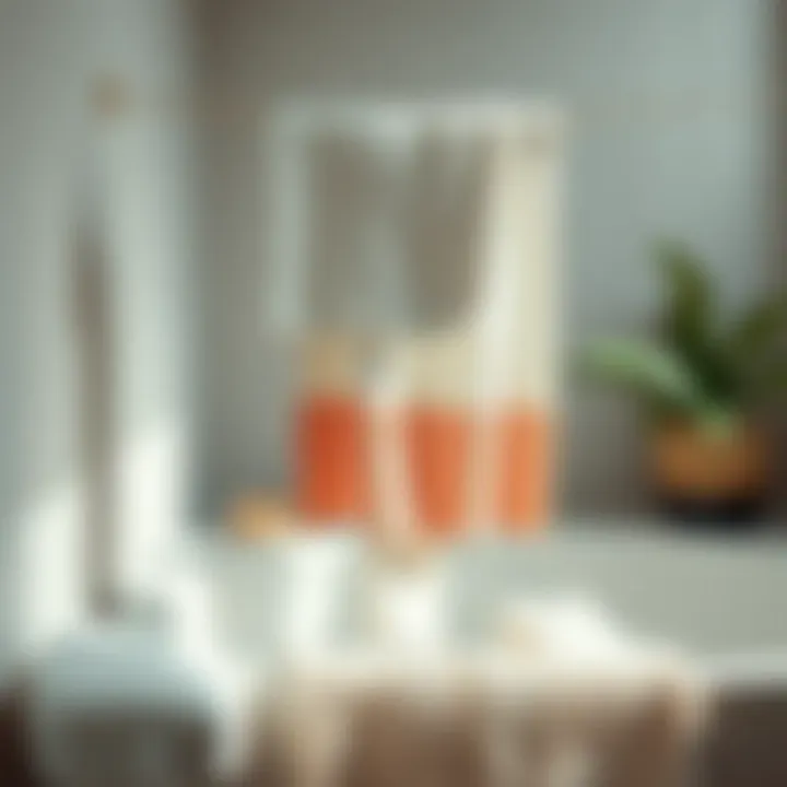 Freshly Cleaned Bath Mat Hanging to Dry Freshly cleaned bath mat hanging to dry