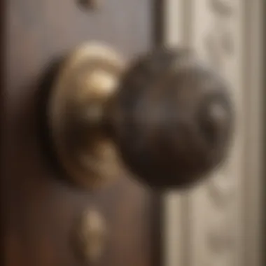 Elegant antique doorknob showcasing intricate craftsmanship