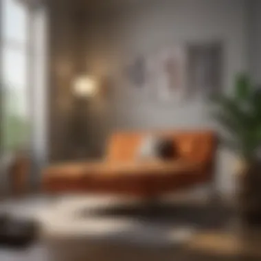 Optimal Arrangement: Enhancing Space with a Couch Chair Strategic placement of a couch chair to enhance bedroom space
