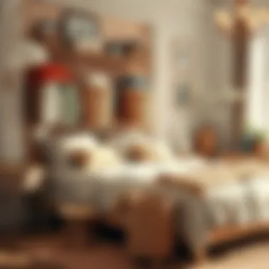 Chic Bedroom Organization Organized bedroom with seagrass laundry baskets and decorative elements