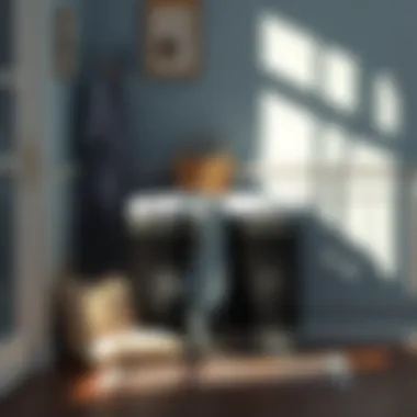 Aesthetic three compartment laundry hamper complementing interior decor