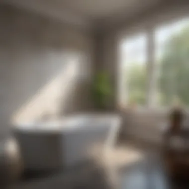 Inviting Space for Relaxation Cozy relaxation corner featuring a three-foot bathtub