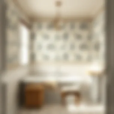 Caring for Toile Wallpaper in the Bathroom Maintenance tips for toile wallpaper in a bathroom setting