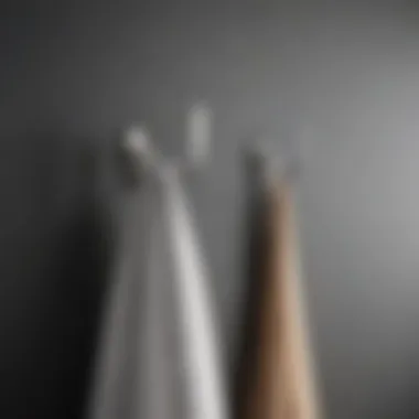 Sleek Minimalist Towel Hooks Modern towel hooks with a minimalist design