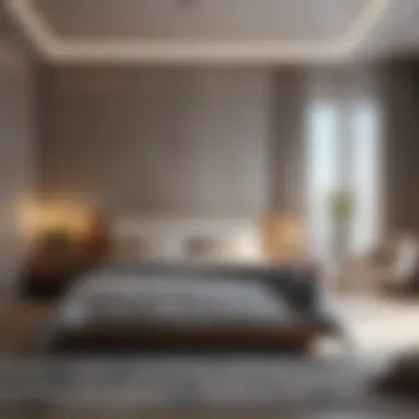Stylish Minimalist Bedroom Stylish bedroom featuring a minimalist design