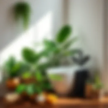 Selection of Tropical Plants for Decoration Beautiful selection of tropical plants perfect for bathroom decor