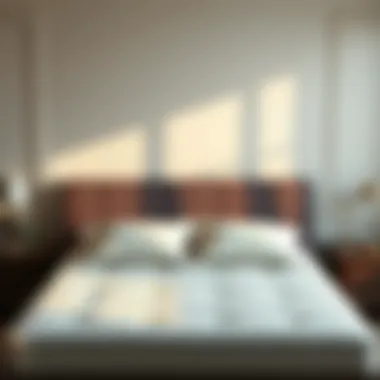 Luxurious mattress atop a twin futon system emphasizing comfort.