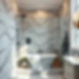 A beautifully remodeled bathroom shower showcasing luxury materials