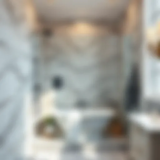 A beautifully remodeled bathroom shower showcasing luxury materials