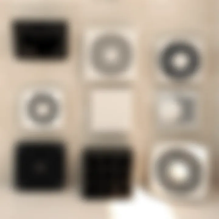 Varieties of Bathroom Exhaust Fan Covers Different types of bathroom exhaust fan covers displayed