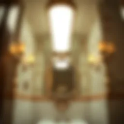 Elegant bathroom fluorescent light cover enhancing ambiance