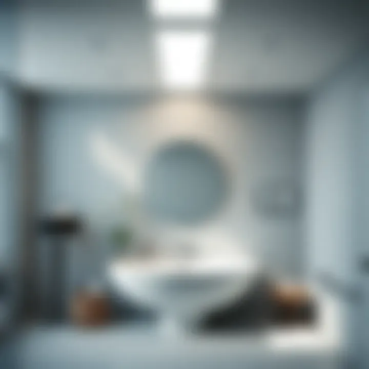 Installation Guide for Bathroom Fluorescent Light Covers Installation of a fluorescent light cover in a modern bathroom