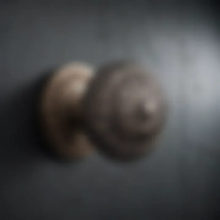 Stylish bathroom knob with unique texture