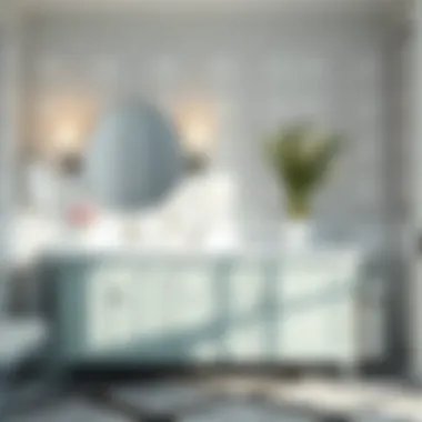 Illustration showing practical storage solutions in bathroom vanities