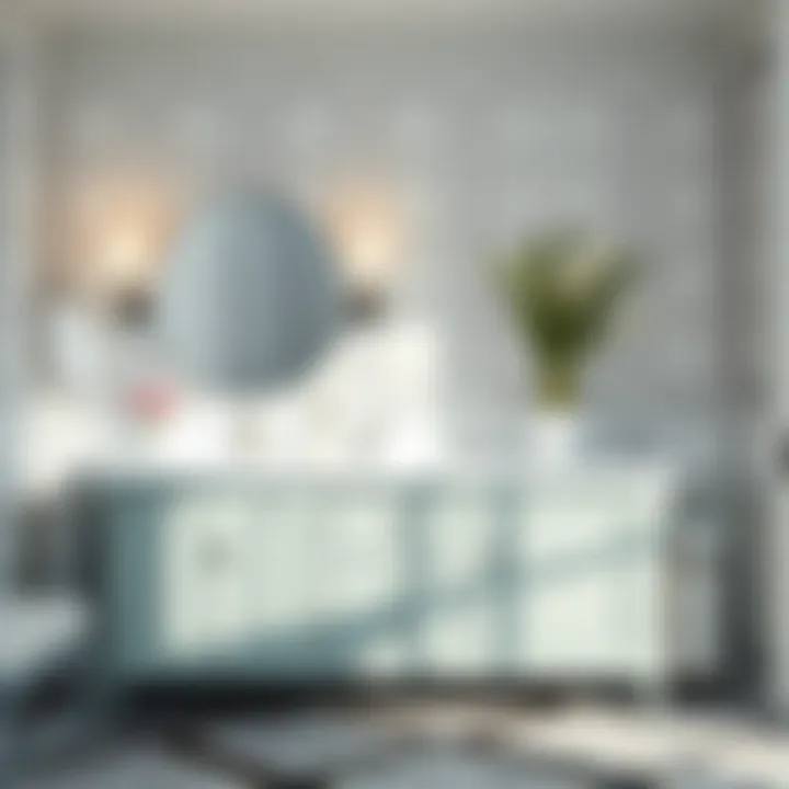 Illustration showing practical storage solutions in bathroom vanities