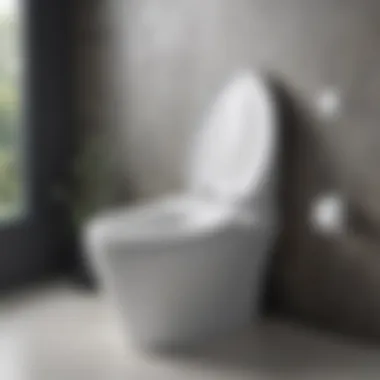 Illustration of a modern bidet toilet seat attachment