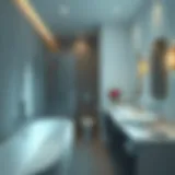 Modern bathroom design with elegant fixtures
