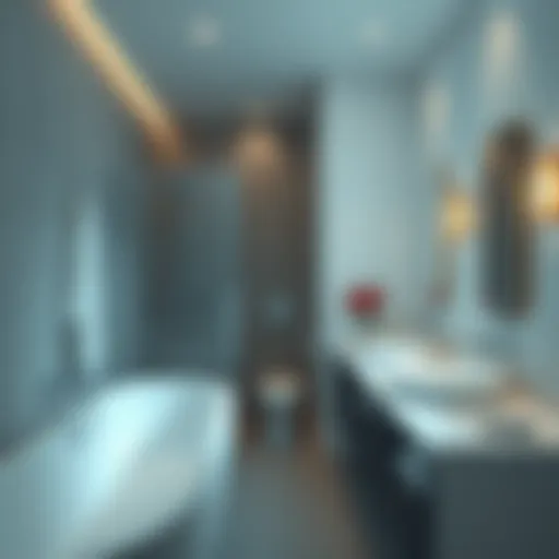 Modern bathroom design with elegant fixtures