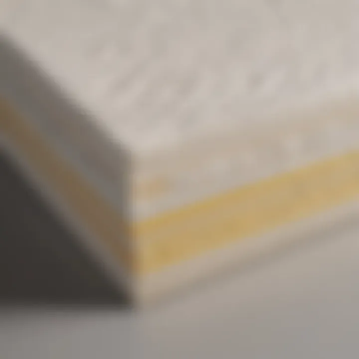 Cross-section view of a memory foam mattress showing layered technology.