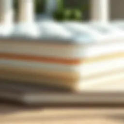 Illustration of a sinking pillow top mattress showcasing its layers