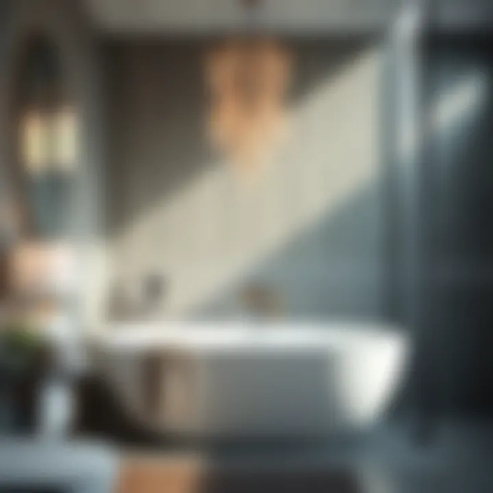 Contemporary Bathroom Aesthetics Elegant bathroom design showcasing modern fixtures