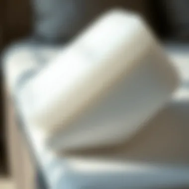 Close-up of gel-infused memory foam illustrating its unique properties.