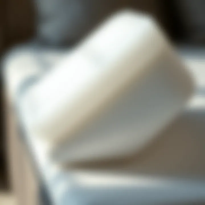 Close-up of gel-infused memory foam illustrating its unique properties.