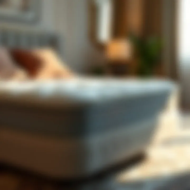 A luxurious 15-inch gel memory foam mattress showcasing its plush layers.