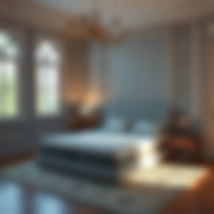 A serene bedroom setting featuring a 15-inch gel memory foam mattress in use.