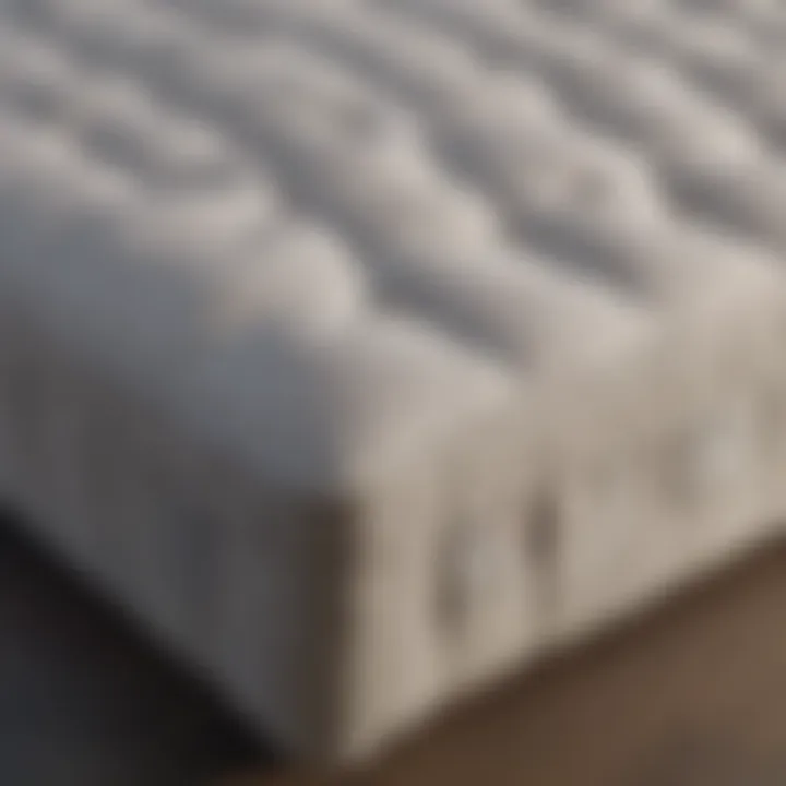 Close-up of a mattress on a smaller bed frame, highlighting the practical challenges.