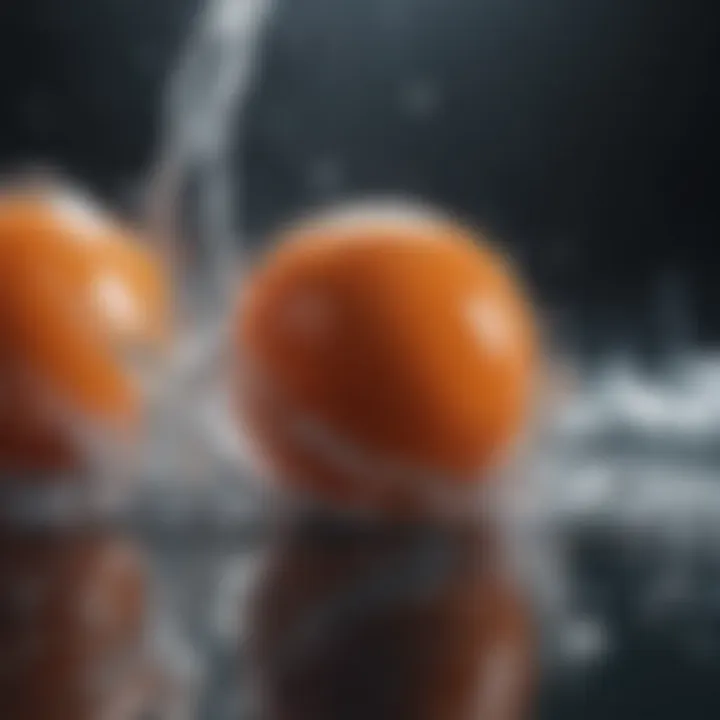 Close-up of a laundry pod dissolving in water