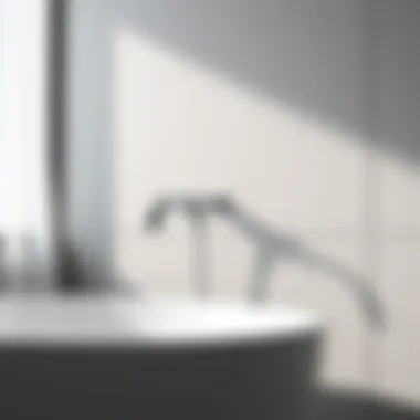 Elegant wall mounted bath filler showcasing sleek design