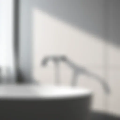 Elegant wall mounted bath filler showcasing sleek design