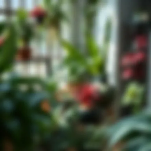 A variety of indoor plants showcasing diverse watering needs