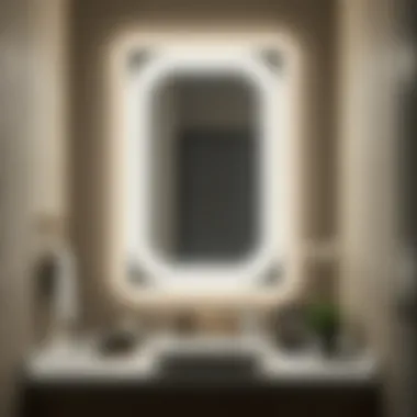 Illuminated Brilliance for Modern Spaces Illuminated bathroom mirror with built-in lighting