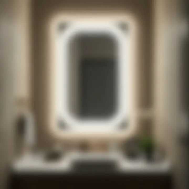 Illuminated Brilliance for Modern Spaces Illuminated bathroom mirror with built-in lighting