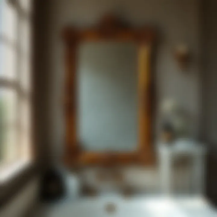 Timeless Charm of Vintage Mirrors Vintage ornate bathroom mirror with detailed frame