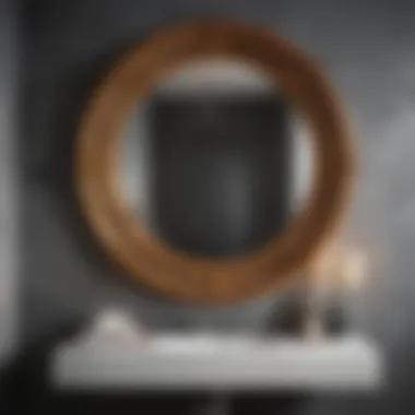 Modern Bathroom Decor with Venetian Mirror Stylish bathroom featuring a Venetian mirror and modern decor