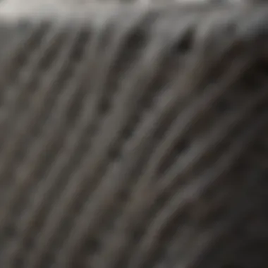 Detailed View of Grey Wicker Craftsmanship Close-up of grey wicker texture highlighting craftsmanship