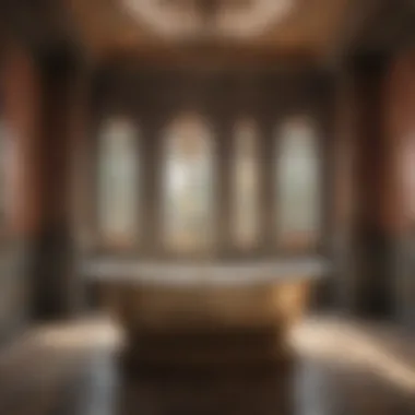 An Exquisite Victorian Bathtub Lavish Victorian bathtub surrounded by intricate tile work
