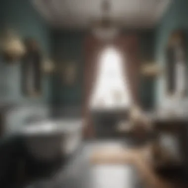 Timeless Victorian Bathroom Interior Stylish Victorian bathroom featuring classic elements