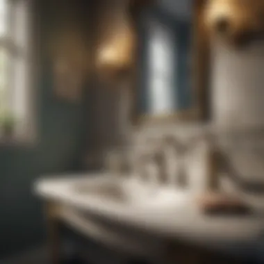 Vintage accessories complementing a Victorian bathroom