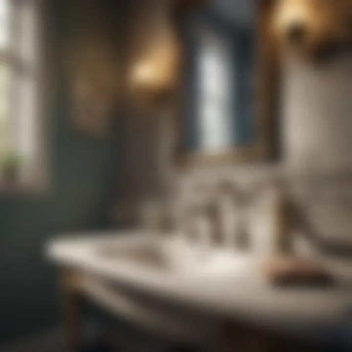 Vintage accessories complementing a Victorian bathroom