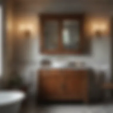 Vintage bathroom featuring a beautifully restored medicine cabinet