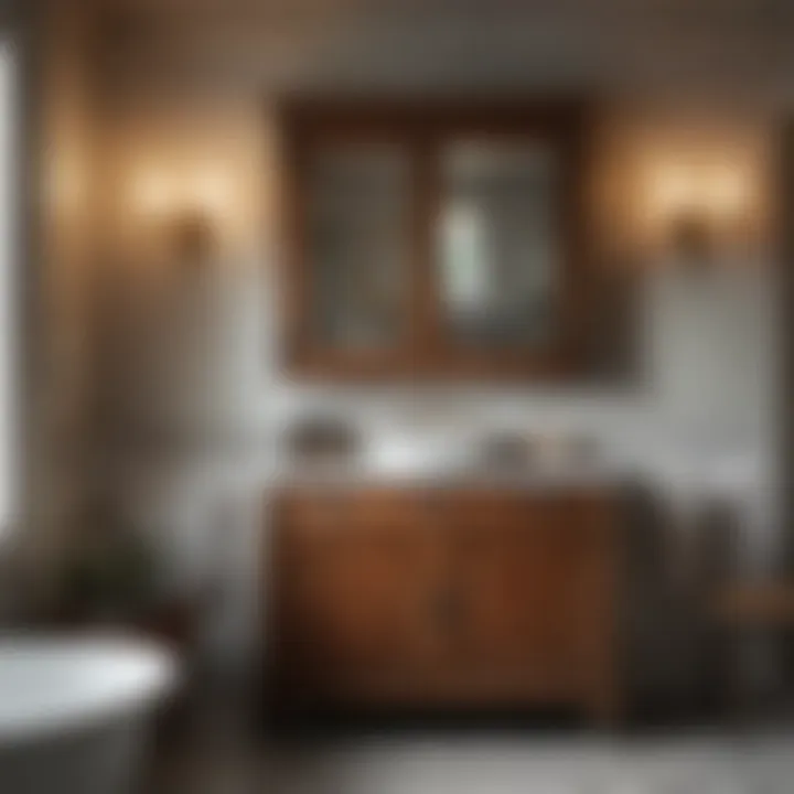 Vintage bathroom featuring a beautifully restored medicine cabinet