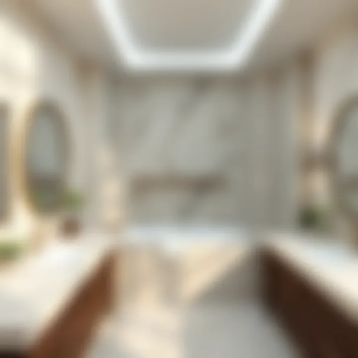 Aesthetic Appeal of Quartz in Bathroom Design A well-maintained bathroom showcasing quartz countertops